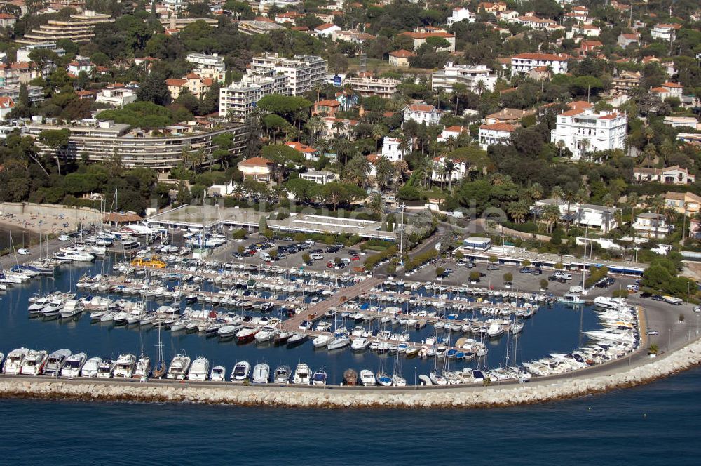 Luftaufnahme Antibes - Der Hafen Gallice im Stadtteil Juan-les-Pins von Antibes