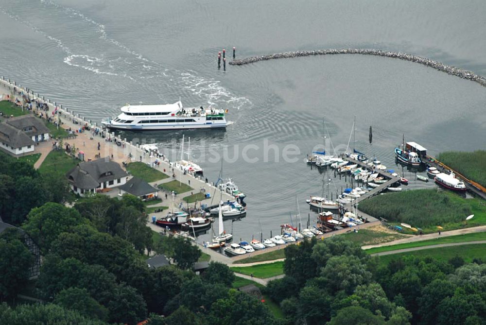 Kloster aus der Vogelperspektive: Der Hafen von Kloster auf Hiddensee