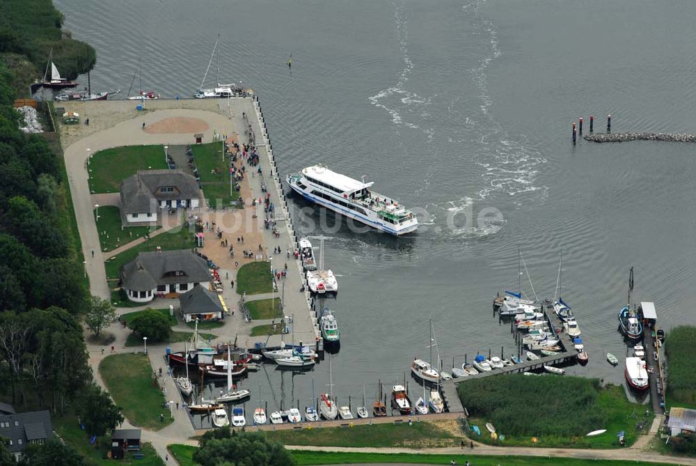 Kloster von oben - Der Hafen von Kloster auf Hiddensee