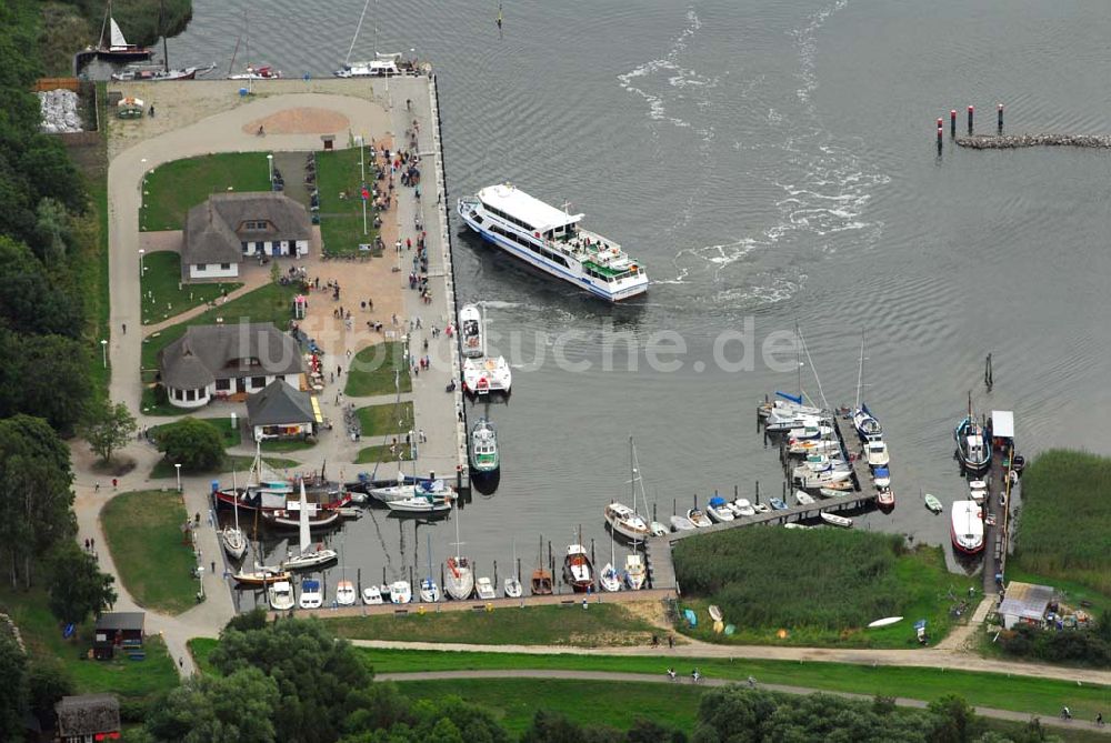 Kloster aus der Vogelperspektive: Der Hafen von Kloster auf Hiddensee