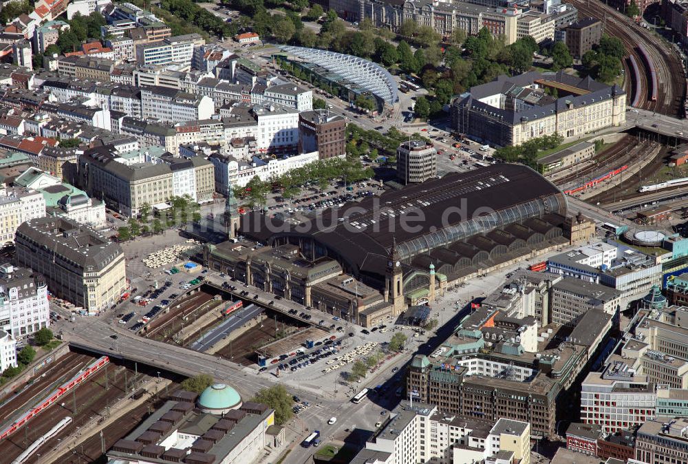 Hamburg aus der Vogelperspektive: Der Hamburger Hauptbahnhof