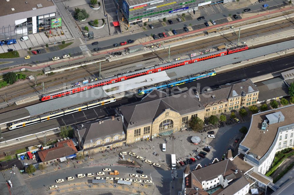 Luftbild Bielefeld - Der Hauptbahnhof von Bielefeld in Nordrhein-Westfalen