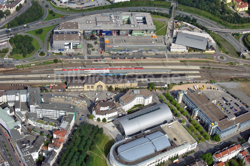 Luftaufnahme Bielefeld - Der Hauptbahnhof von Bielefeld in Nordrhein-Westfalen