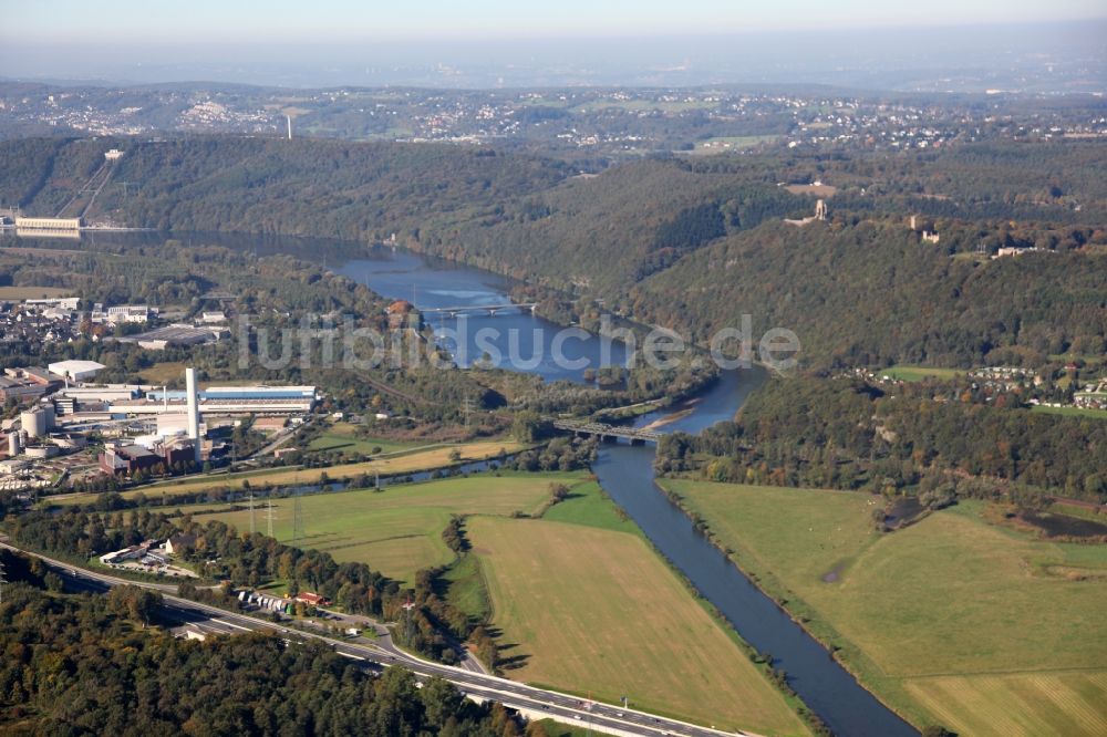 Luftaufnahme Dortmund - Der Hengsteysee Stausee in Dortmund im Bundesland Nordrhein-Westfalen