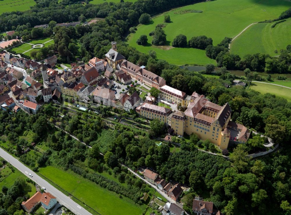 Luftaufnahme Kirchberg an der Jagst - Der historische Stadtkern von Kirchberg an der Jagst im Bundesland Baden-Württemberg