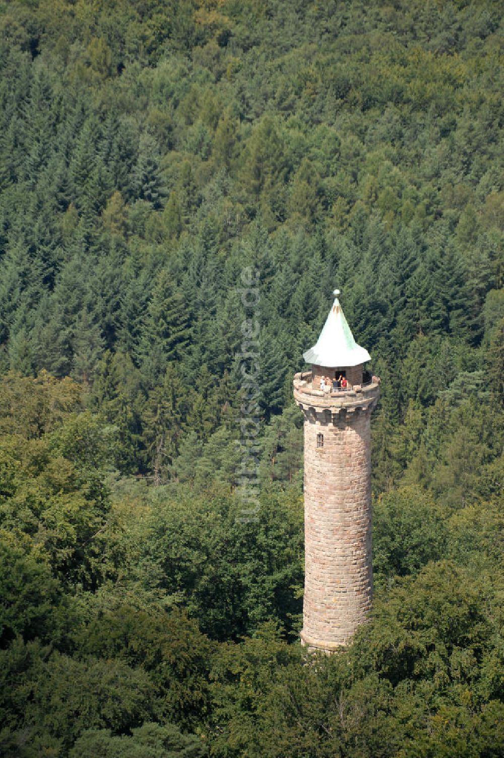 Luftbild Kaiserslautern - Der Humbergturm bei Kaiserslautern