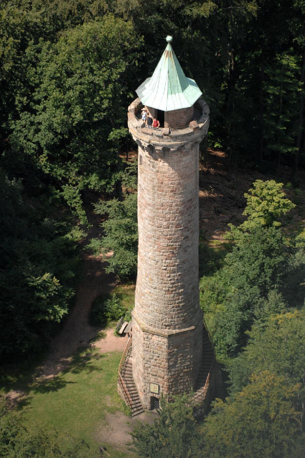 Luftbild Kaiserslautern - Der Humbergturm bei Kaiserslautern