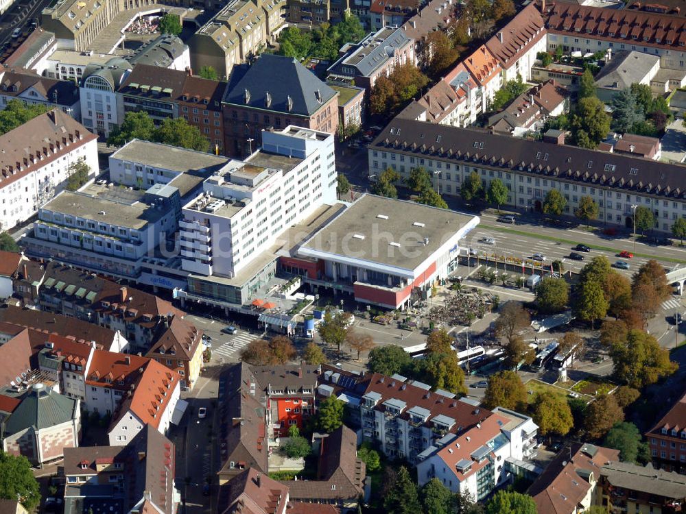 Freiburg von oben - Der Karlsbau in Freiburg, Baden-Württemberg