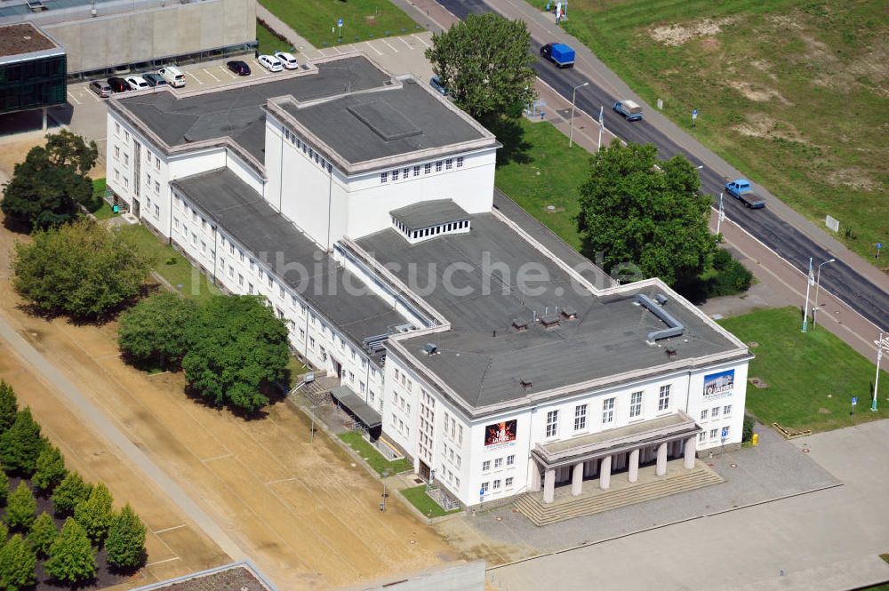 Luftbild Bitterfeld - Der Kulturpalast Bitterfeld in Bitterfeld-Wolfen in Sachsen-Anhalt