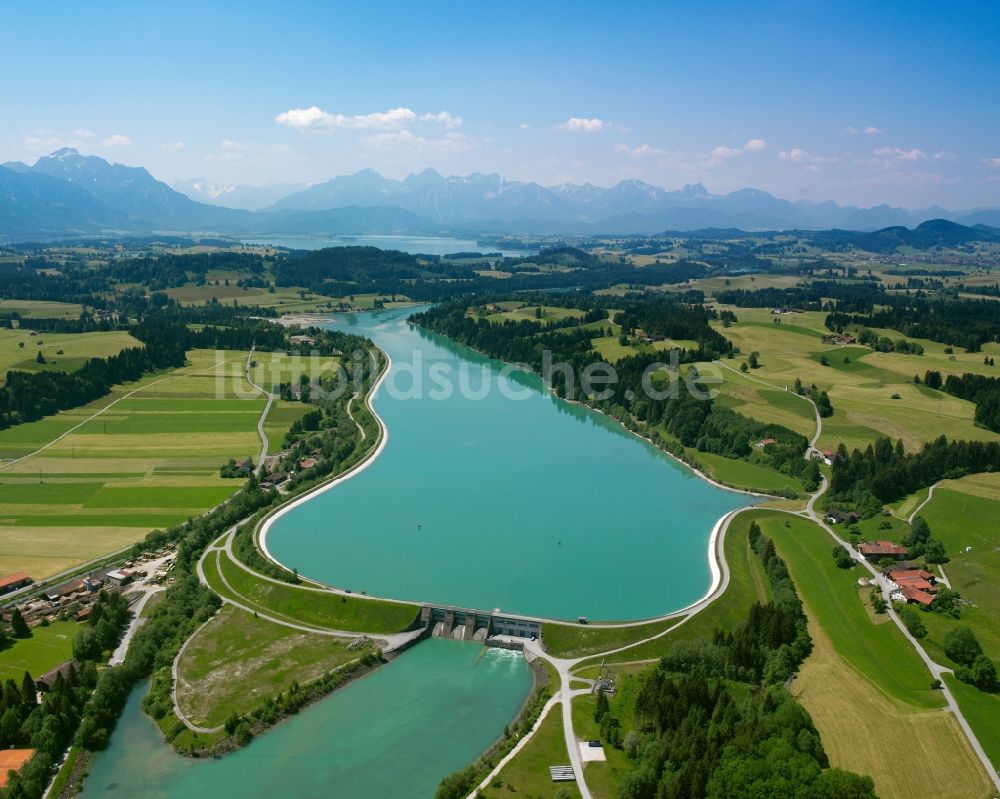 Prem von oben - Der Lechsee in Prem im Bundesland Bayern