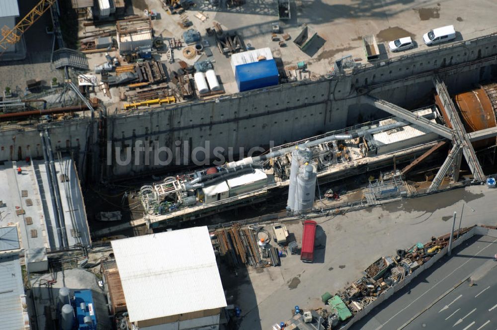 Luftaufnahme LEIPZIG - Der Leipziger Bayerische Bahnhof mit City-Tunnel-Baustelle