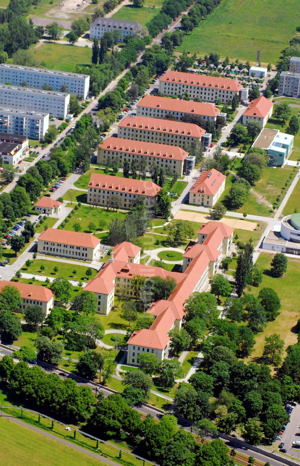 Luftaufnahme Magdeburg - Der Magdeburger Standort der Hochschule Magdeburg-Stendal