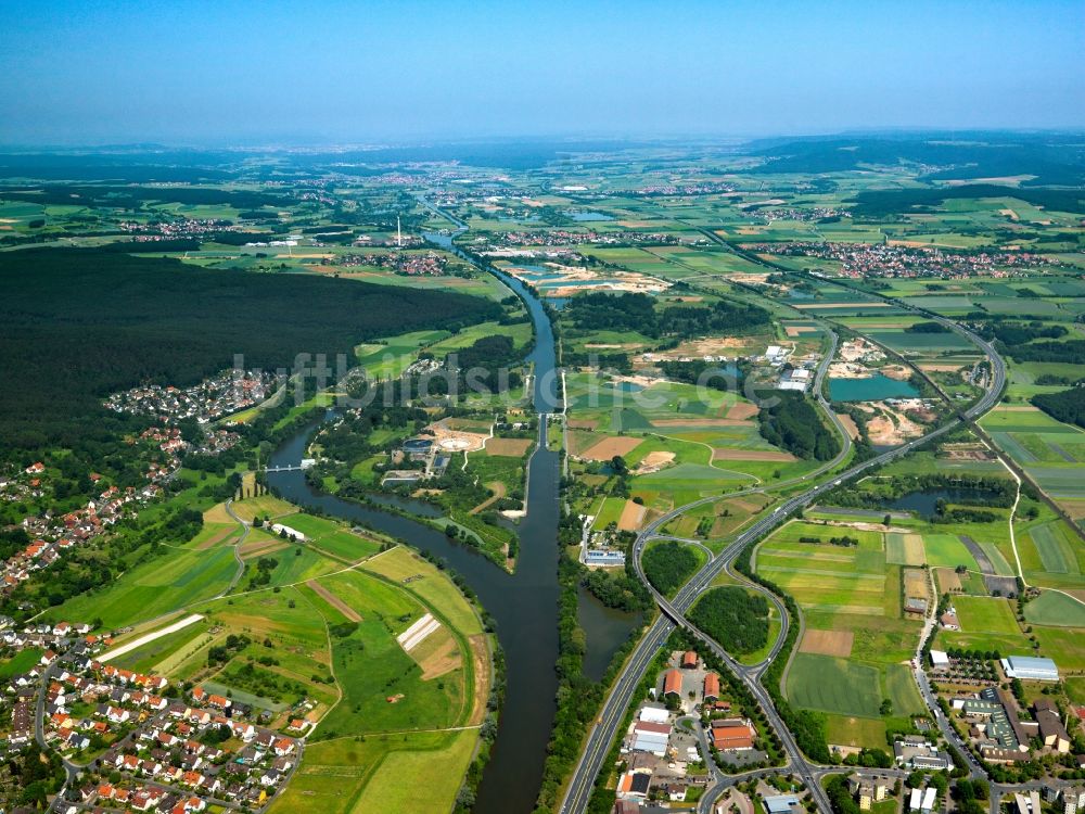 Luftbild Forchheim - Der Main-Donau-Kanal in Forchheim im Bundesland Bayern