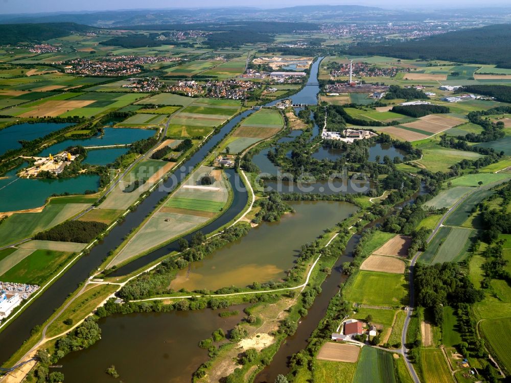 Forchheim aus der Vogelperspektive: Der Main-Donau-Kanal in Forchheim im Bundesland Bayern