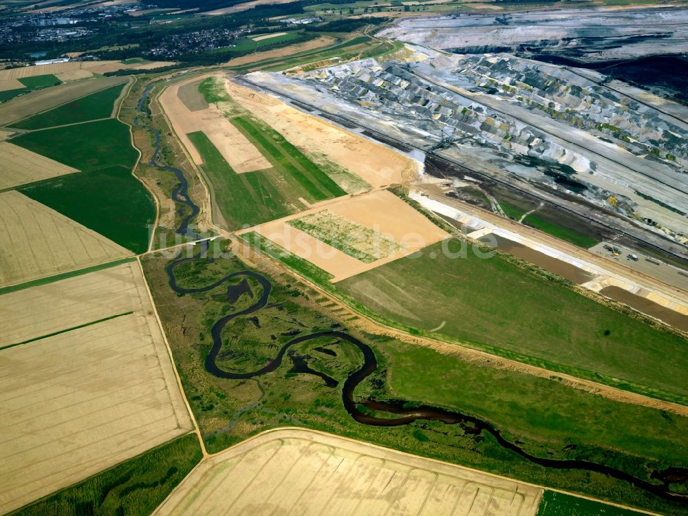 Luftaufnahme Inden - Der Mäander im Tagebau Inden im Bundesland Nordrhein-Westfalen