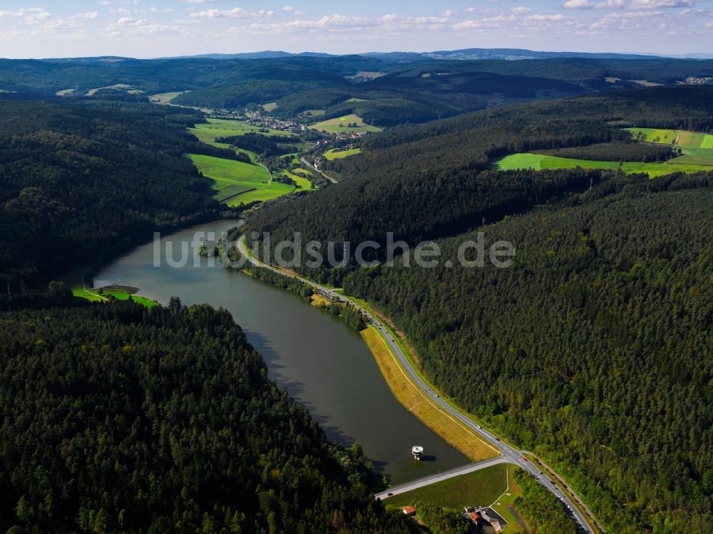 Luftbild Mossautal - Der Marbach-Stausee im Ortsteil Hüttenthal in der Gemeinde Mossautal im Bundesland Hessen