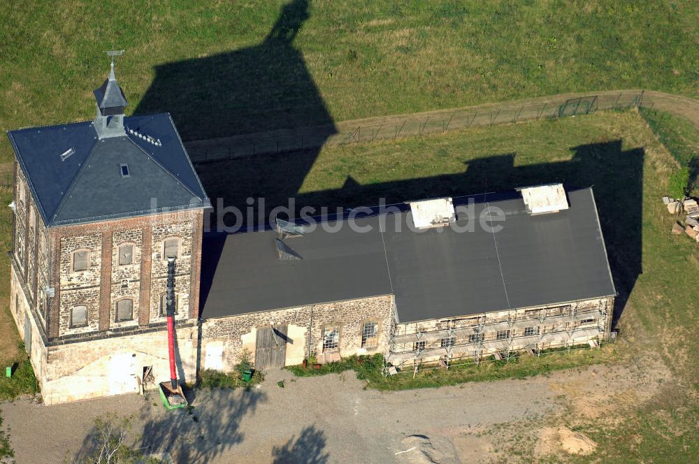 Luftbild Bannewitz - Der Marienschacht in Bannewitz mit Malakow-Förderturm und Kaue