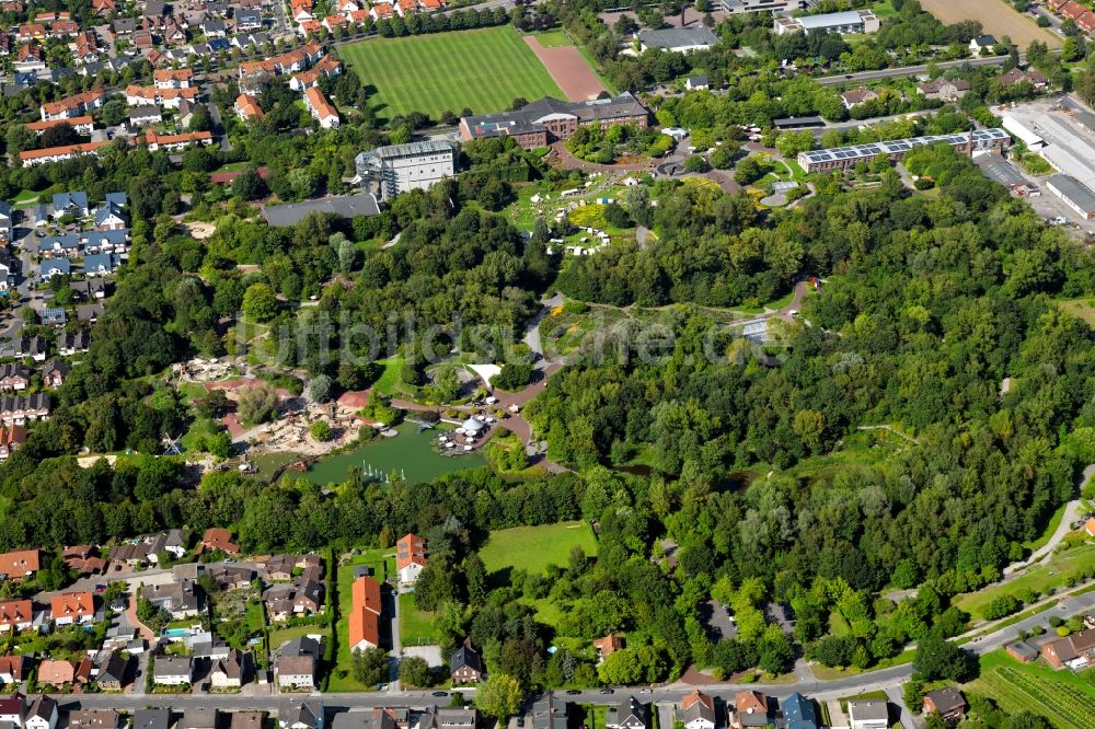 Hamm von oben - Der Maximilianpark in Hamm im Bundesland Nordrhein-Westfalen