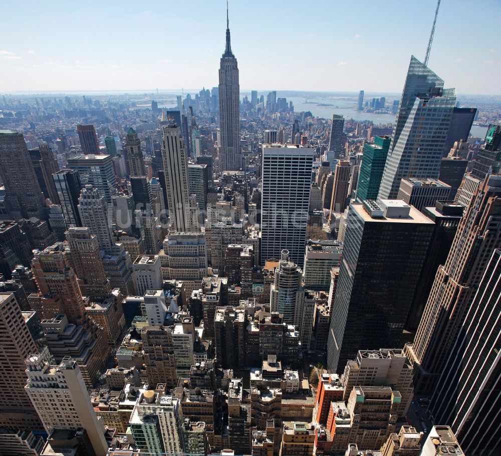 New York aus der Vogelperspektive: Der Midtown Bezirk von Manhattan in New York