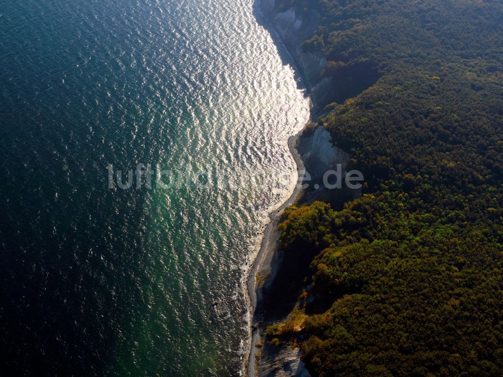 Sassnitz von oben - Der Nationalpark Jasmund auf Rügen im Bundesland Mecklenburg-Vorpommern