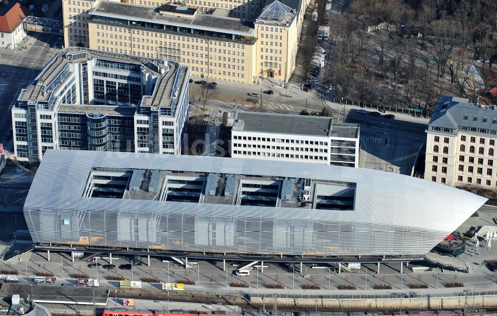 Luftbild München - Der Neubau des Zentralen Omnibusbahnhof in München