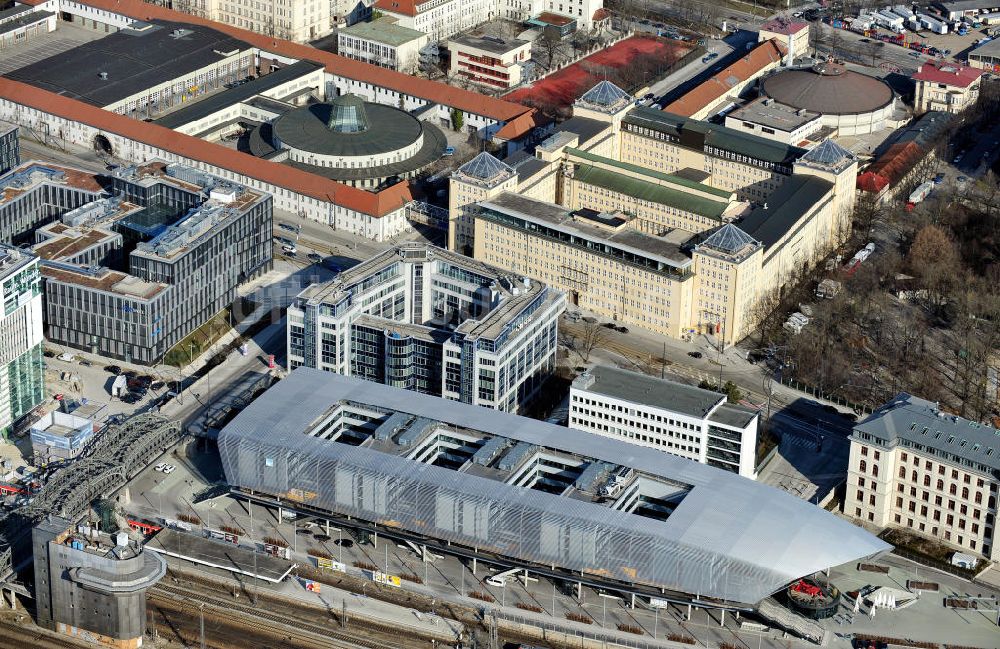 Luftaufnahme München - Der Neubau des Zentralen Omnibusbahnhof in München