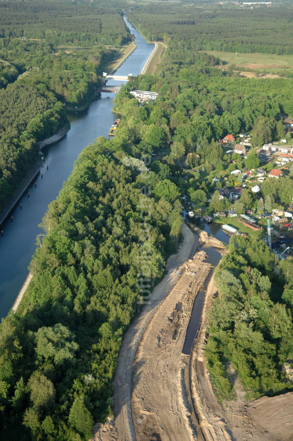 Luftaufnahme Finowfurt - Der Oder-Havel-Kanal bei Finowfurt