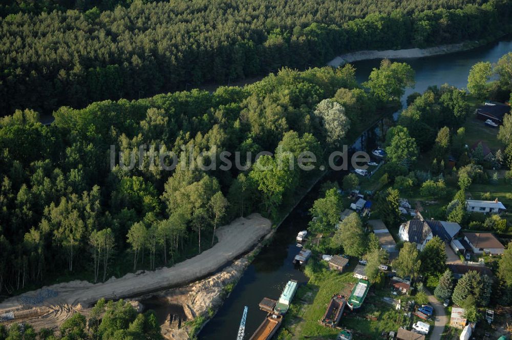 Finowfurt von oben - Der Oder-Havel-Kanal bei Finowfurt