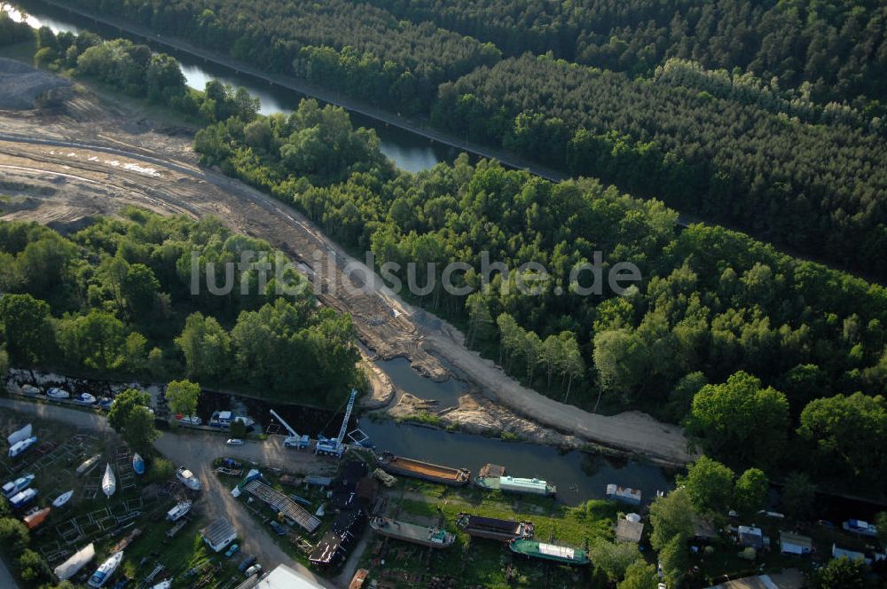 Finowfurt aus der Vogelperspektive: Der Oder-Havel-Kanal bei Finowfurt