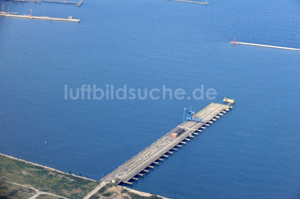 Luftaufnahme Danzig / Gdansk - Der Ore Pier an der Ostsee in Danzig, Polen