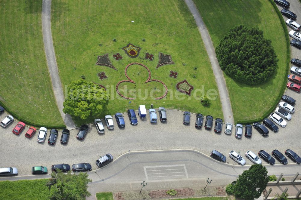 Magdeburg aus der Vogelperspektive: Der Park des Herrenkrug Parkhotel an der Elbe in Magdeburg