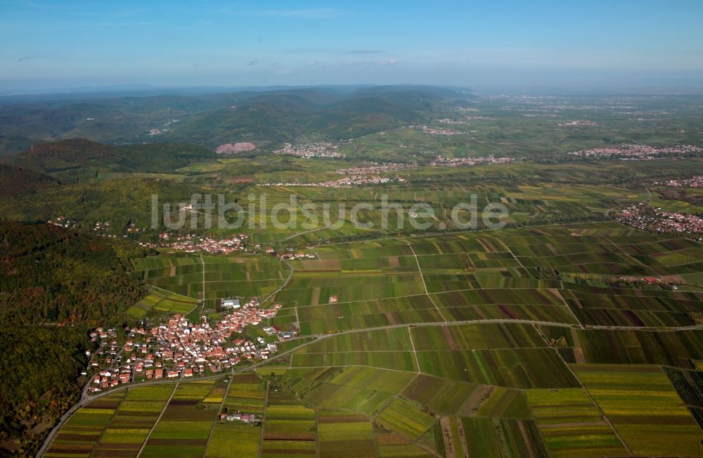 Niederbronn von oben - Der Pfälzerwald bei Niederbronn im Bundesland Rheinland-Pfalz