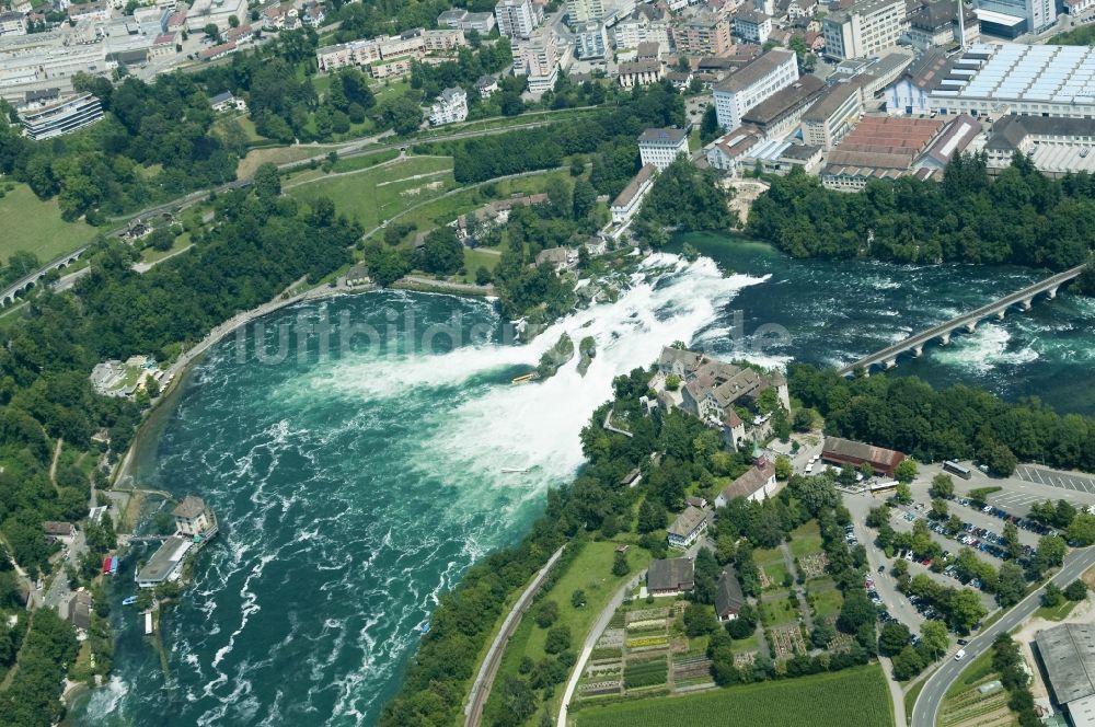 Luftbild Schaffhaussen - Der Rheinfall bei Schaffhausen in der Schweiz