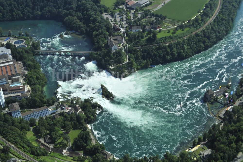 Luftbild Schaffhaussen - Der Rheinfall bei Schaffhausen in der Schweiz