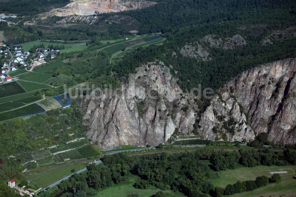 Luftbild Der Rotenfels bei Bad Münster a - Der Rotenfels bei Bad Münster am Stein-Ebernburg im Bundesland Rheinland-Pfalz