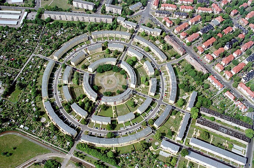 Luftaufnahme Leipzig / Sachsen - Der Rundling in Lössnig - Wohnneubau im Süden von Leipzig Hannover Leasing, TULIPA Verwaltungsgesellschaft mbH & Co