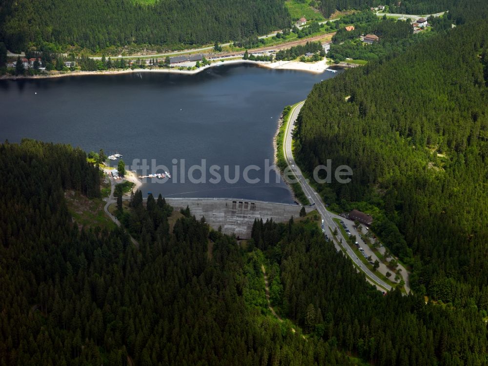 Schluchsee aus der Vogelperspektive: Der Schluchsee in der Gemeinde Schluchsee im Landkreis Breisgau-Hochschwarzwald in Baden-Württemberg