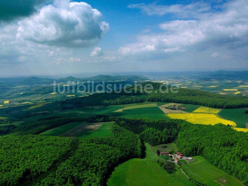 Luftbild Soislieden - Der Soisberg bei Soislieden in den Landkreisen Hersfeld-Rotenburg und Fulda im Bundesland Hessen