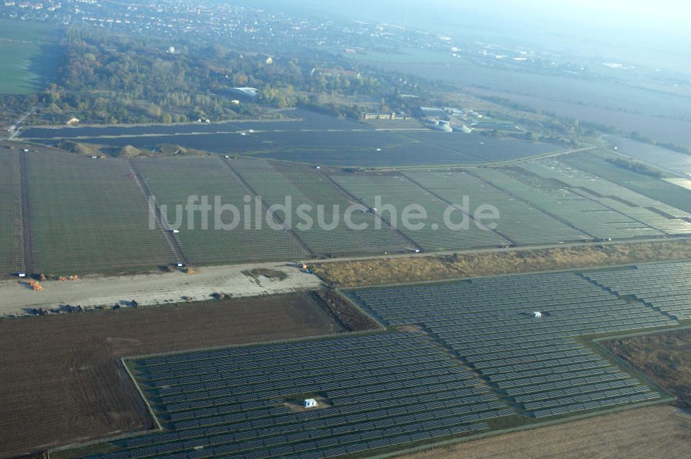 Luftbild Köthen - Der Solarpark Köthen