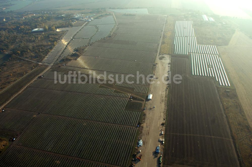 Luftbild Köthen - Der Solarpark Köthen