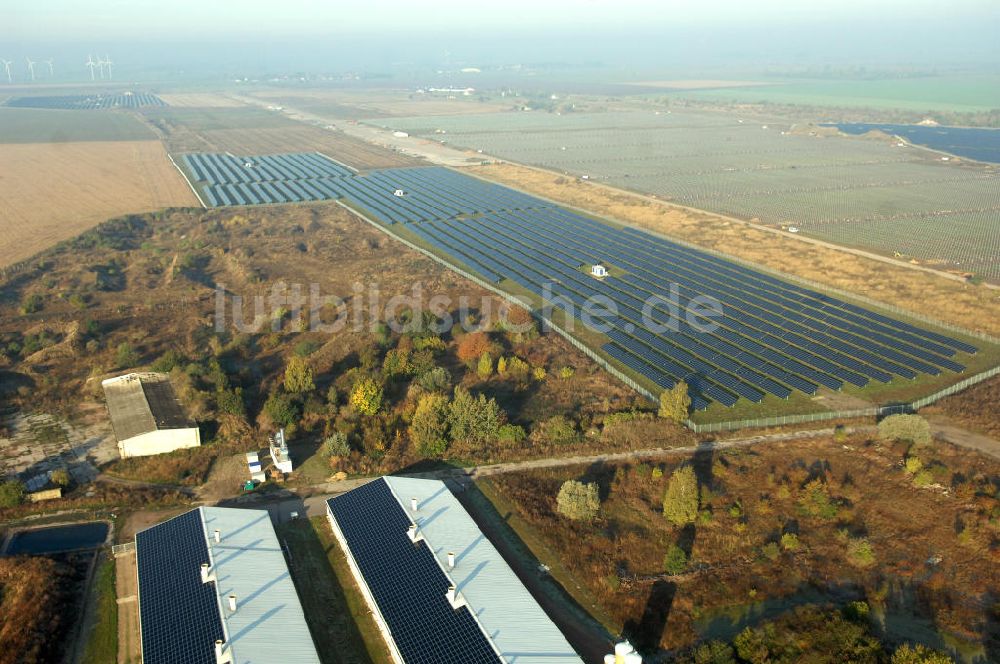 Luftbild Köthen - Der Solarpark Köthen