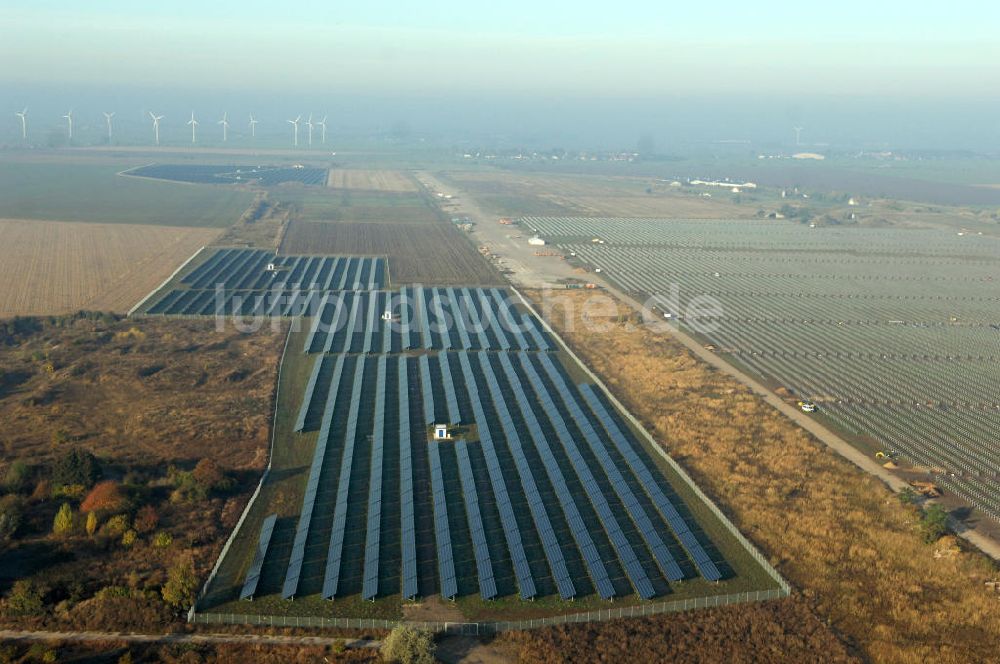 Luftaufnahme Köthen - Der Solarpark Köthen