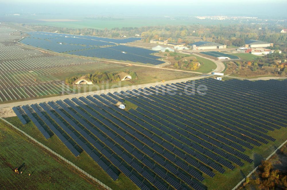 Köthen von oben - Der Solarpark Köthen