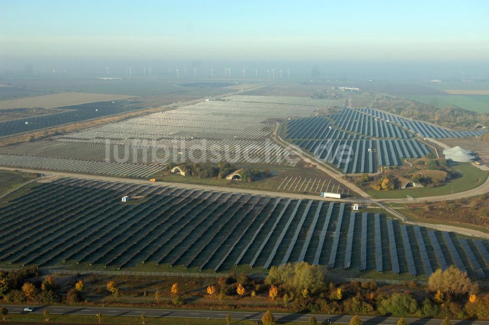 Luftbild Köthen - Der Solarpark Köthen