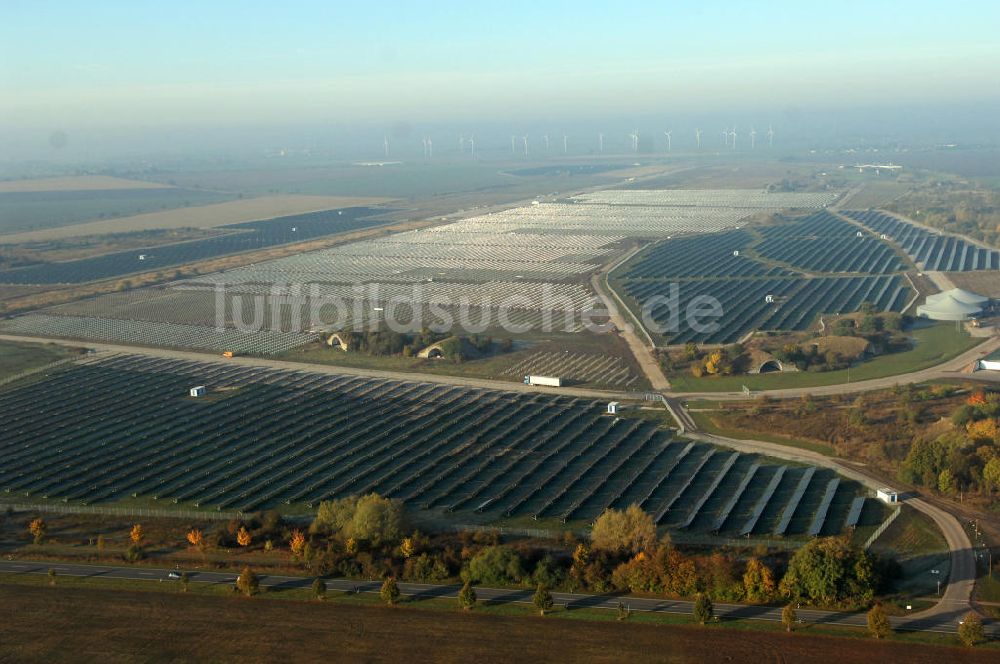 Luftaufnahme Köthen - Der Solarpark Köthen