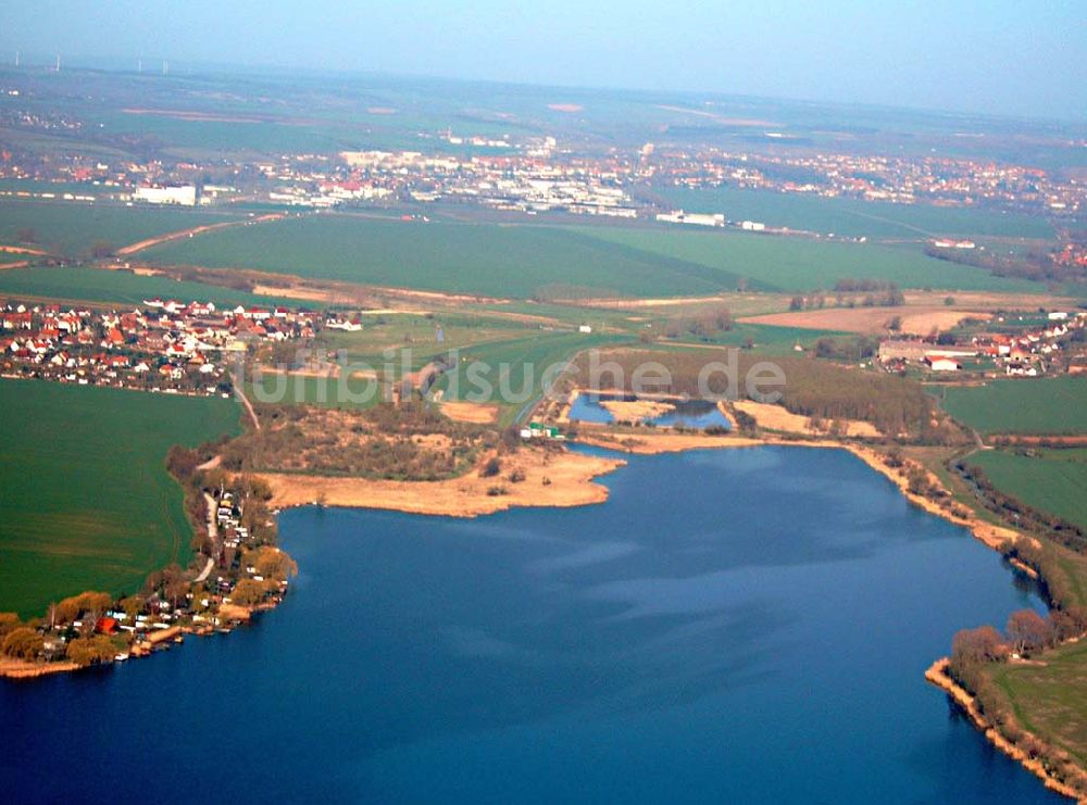 Luftaufnahme Eisleben - Der Süße See bei Eisleben in Sachsen-Anhalt 15.04.04 Foto: Christin Wilde