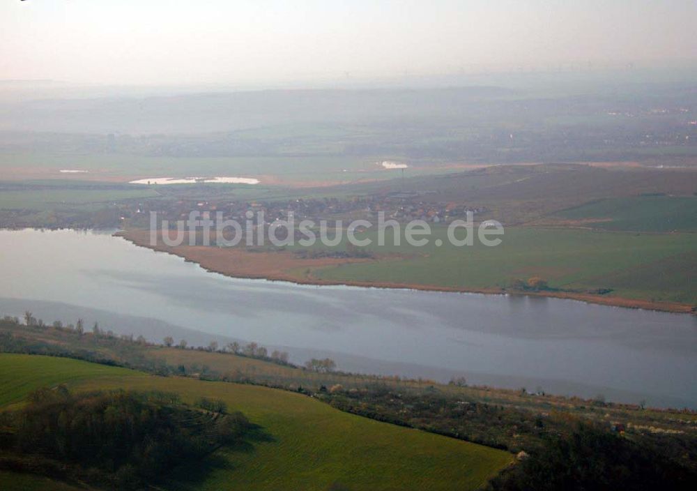 Eisleben aus der Vogelperspektive: Der Süße See bei Eisleben in Sachsen-Anhalt 15.04.04 Foto: Christin Wilde