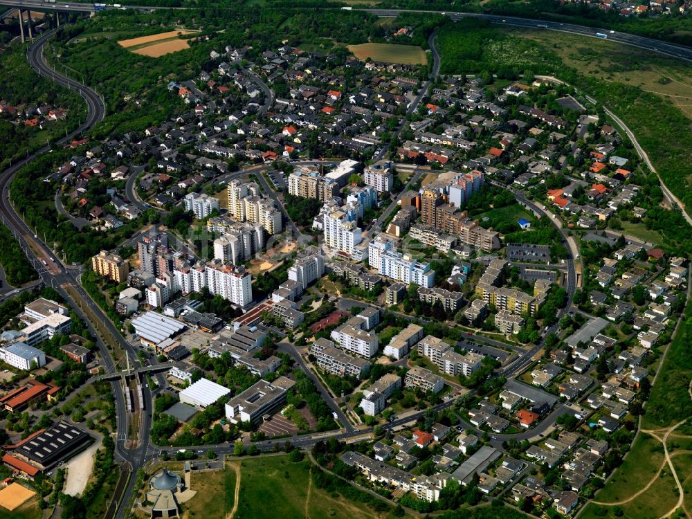 Luftaufnahme Würzburg - Der Stadtbezirk Heuchelhof in Würzburg im Bundesland Bayern