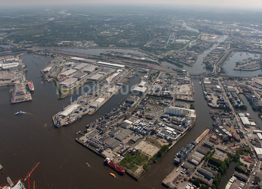 Luftaufnahme Hamburg - Der Stadtbezirk Steinwerder in Hamburg