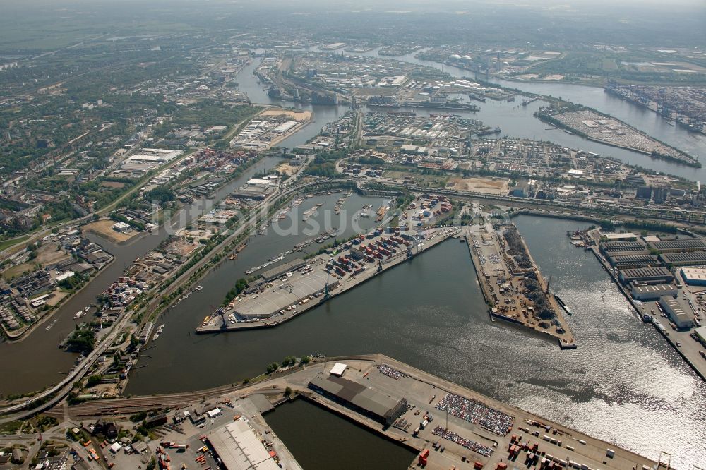 Hamburg von oben - Der Stadtbezirk Steinwerder in Hamburg